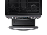 5.8 cu. ft. Slide-In Gas Range with True Convection in Black Stainless Steel