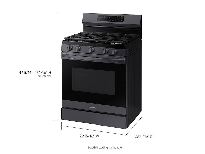 6.0 cu. ft. Smart Freestanding Gas Range with No-Preheat Air Fry & Convection in Black Stainless Steel