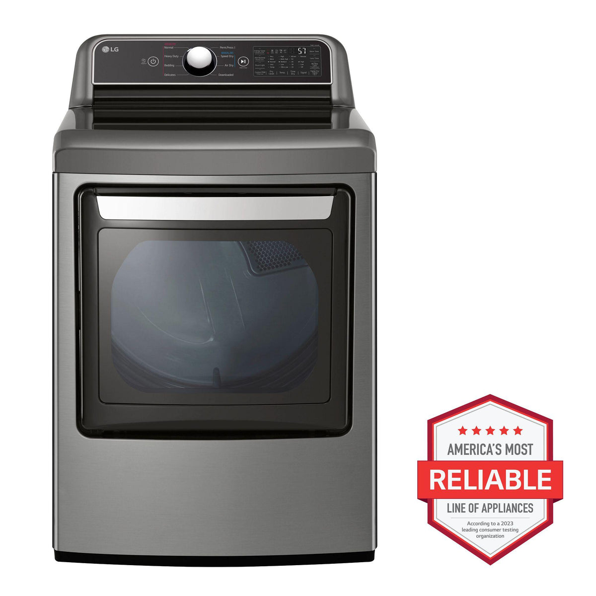 7.3 cu. ft. Ultra Large Capacity Smart wi-fi Enabled Rear Control Electric Dryer with EasyLoad™ Door