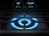 5.8 cu. ft. Freestanding Gas Range with True Convection and Steam Reheat in Black Stainless Steel