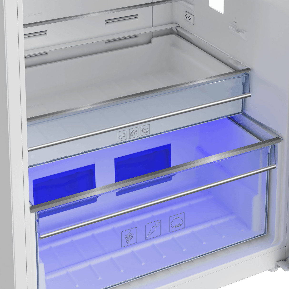 28" Freezer Top Stainless Steel Refrigerator