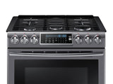 5.8 cu. ft. Slide-In Gas Range with True Convection in Black Stainless Steel