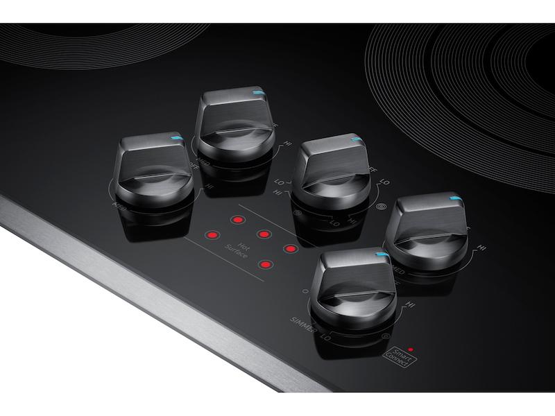 36" Smart Electric Cooktop in Stainless Steel.