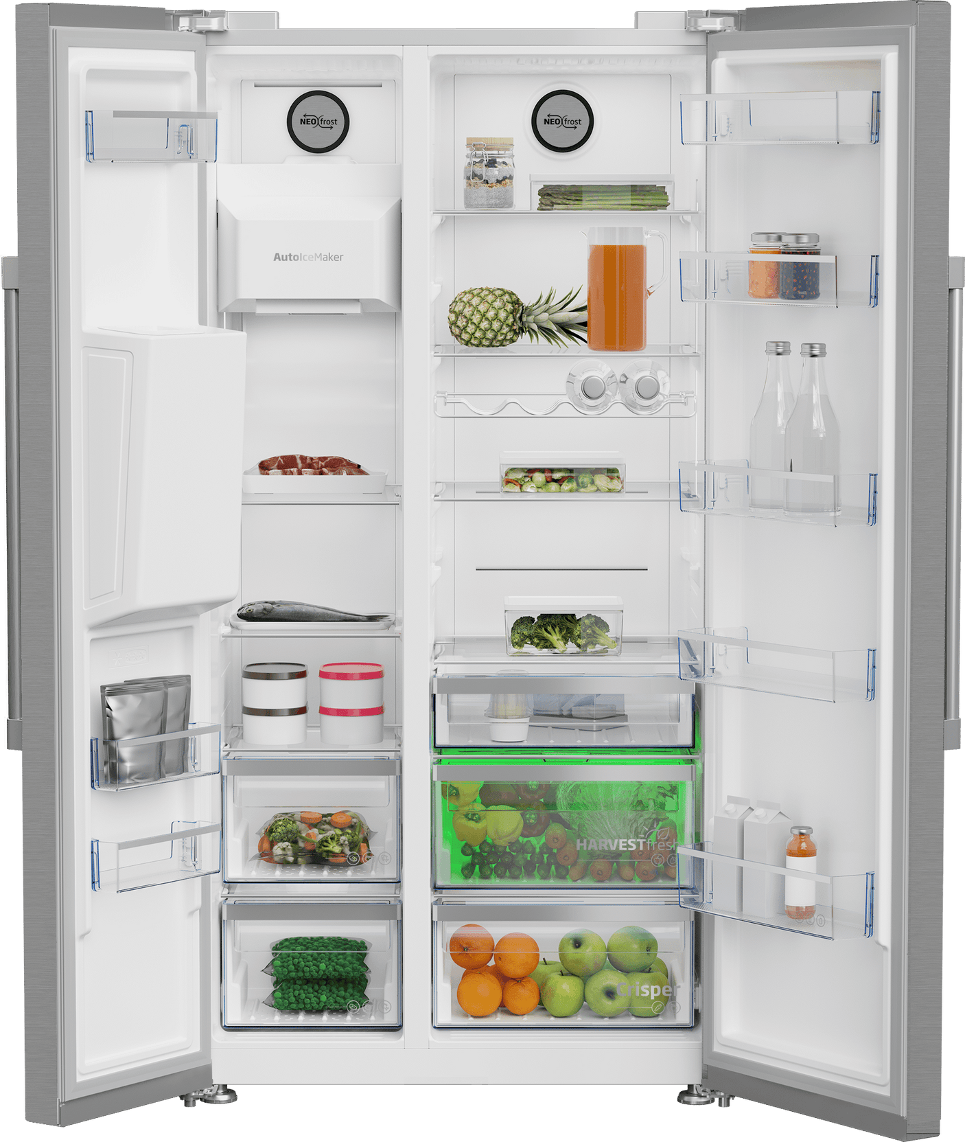 36" Side by Side Refrigerator with Harvestfresh