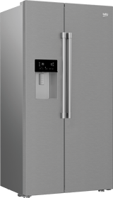 36" Side by Side Stainless Steel Refrigerator with Auto Ice and Water Through the Door