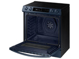 Bespoke Smart Slide-in Electric Range 6.3 cu. ft. with Smart Dial & Air Fry in Navy Steel