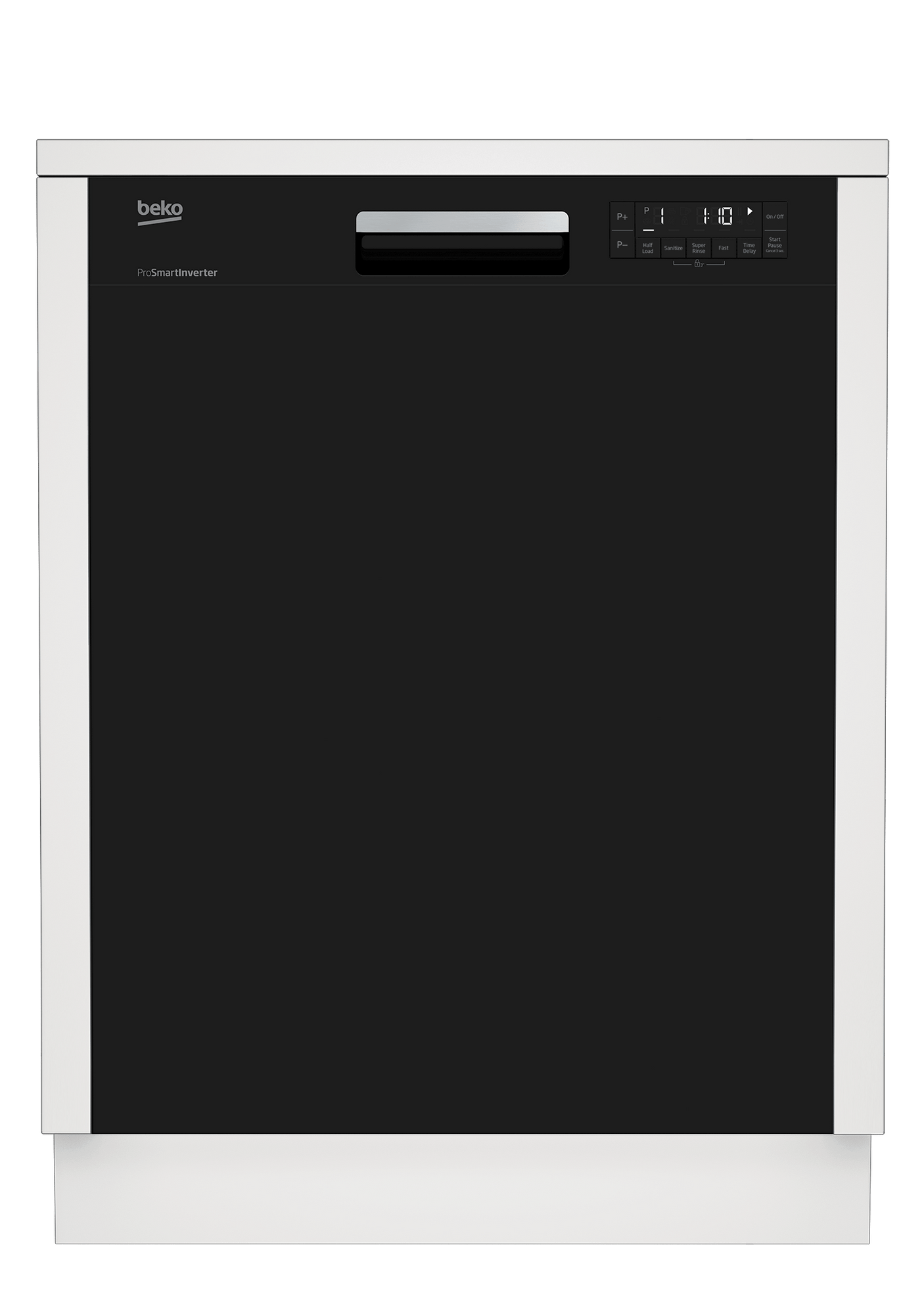 Tall Tub Black Dishwasher, 14 place settings, 48 dBa, Front Control