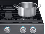 5.8 cu. ft. Freestanding Gas Range with True Convection in Black Stainless Steel