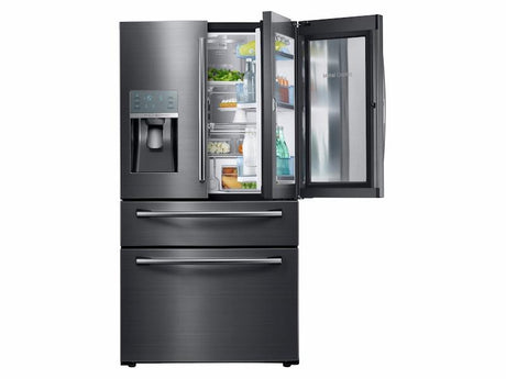 28 cu. ft. Food Showcase 4-Door French Door Refrigerator in Black Stainless Steel