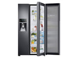 22 cu. ft. Food Showcase Counter Depth Side-by-Side Refrigerator with Metal Cooling in Black Stainless Steel