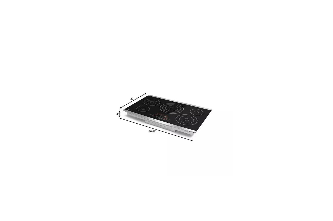 36" Radiant Cooktop, 5 Burner, Black, Energy Star