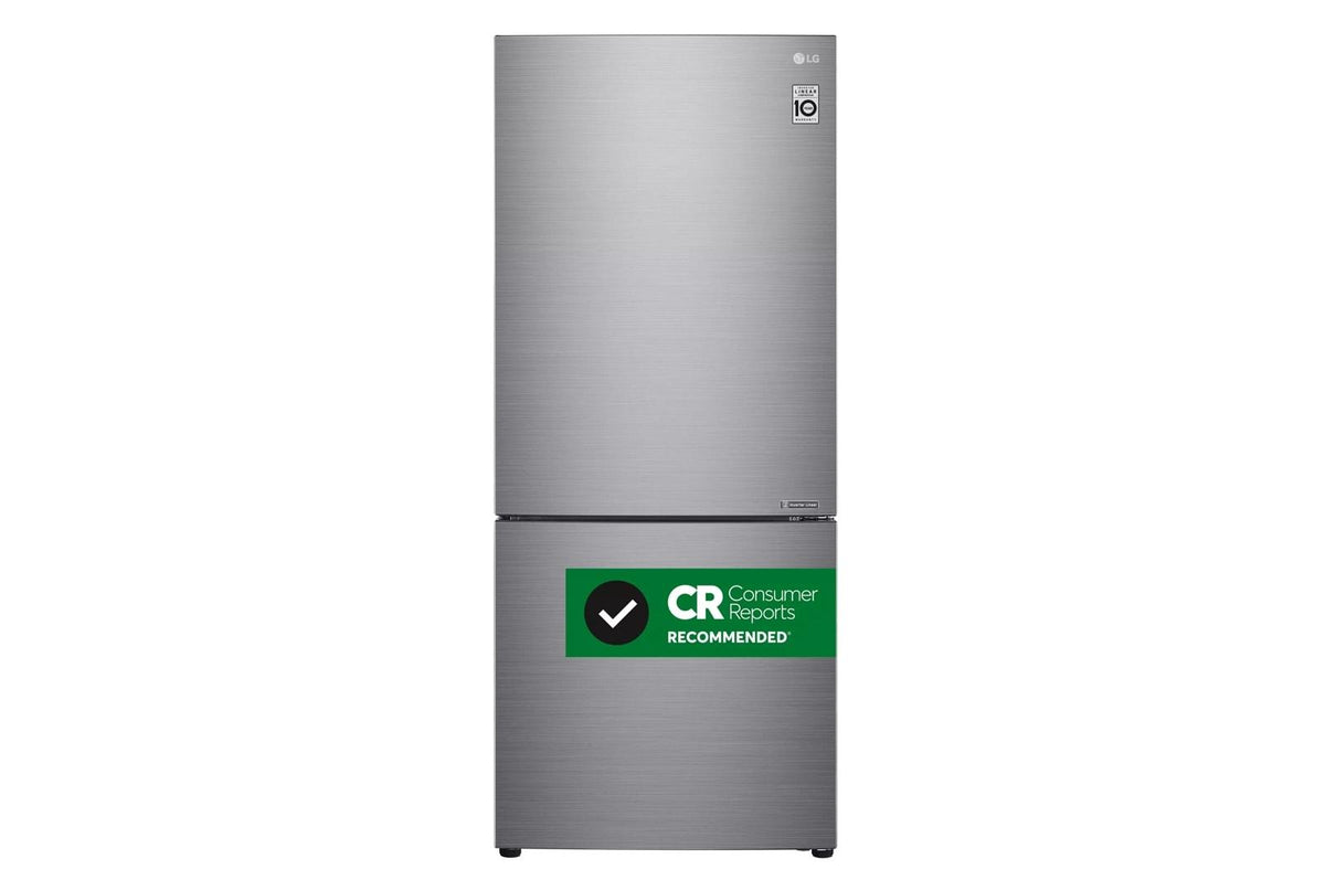 15 cu. ft. 28-inch Wide Bottom Freezer Refrigerator - Stainless Steel
