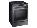 5.8 cu. ft. Slide-in Gas Range with Convection in Black Stainless Steel