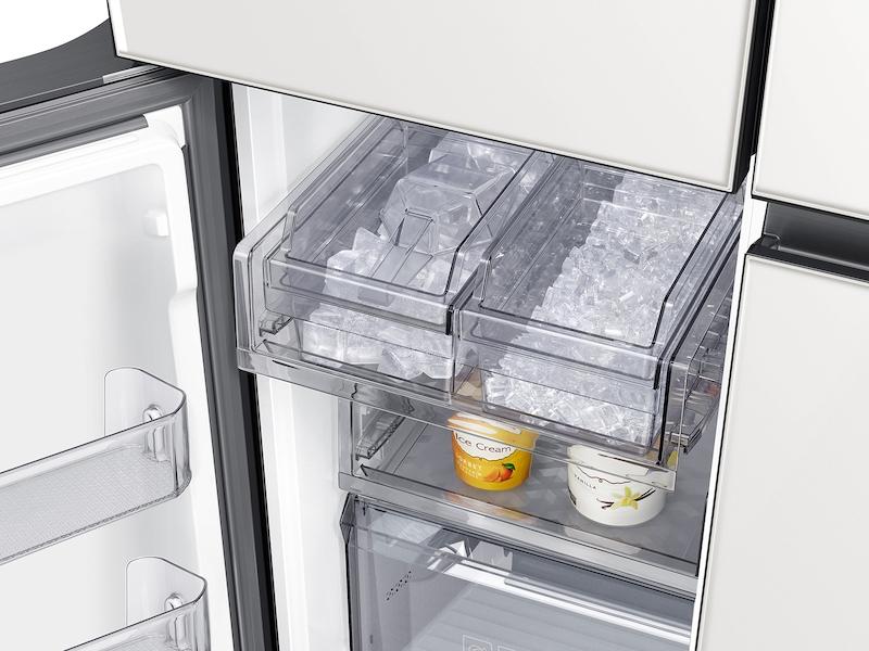 Bespoke Counter Depth 4-Door Flex™ Refrigerator (23 cu. ft.) in White Glass (2021)
