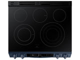 Bespoke Smart Slide-in Electric Range 6.3 cu. ft. with Smart Dial & Air Fry in Navy Steel