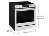 Bespoke 6.3 cu. ft. Smart Front Control Slide-In Electric Range with Air Fry & Wi-Fi in White Glass
