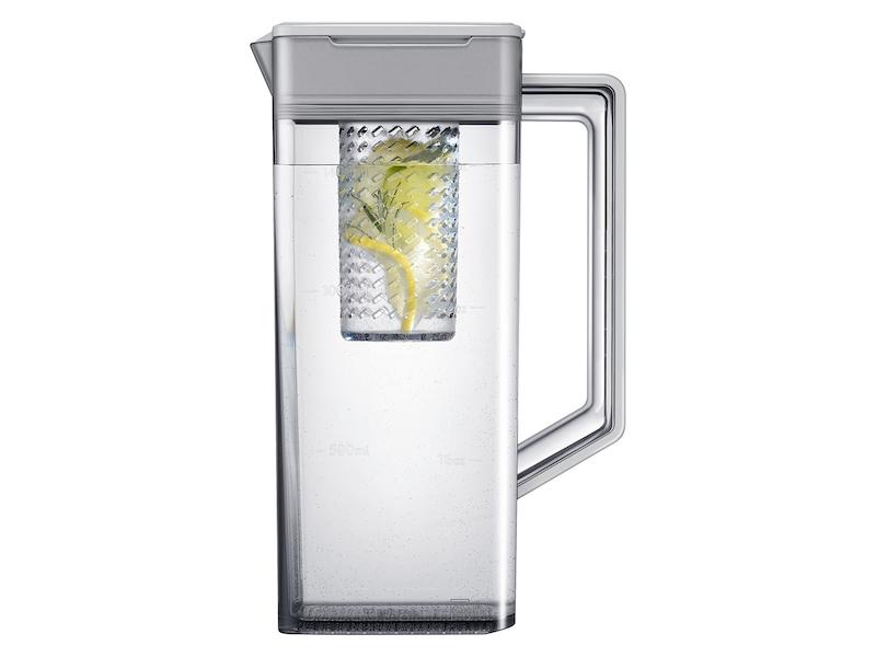 Bespoke 3-Door French Door Refrigerator (24 cu. ft.) with AutoFill Water Pitcher in White Glass