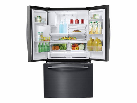25 cu. ft. French Door Refrigerator with External Water & Ice Dispenser in Black Stainless Steel