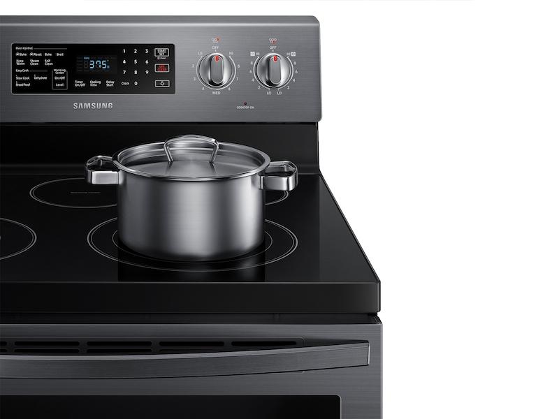 5.9 cu. ft. Freestanding Electric Range with Air Fry and Convection in Black Stainless Steel