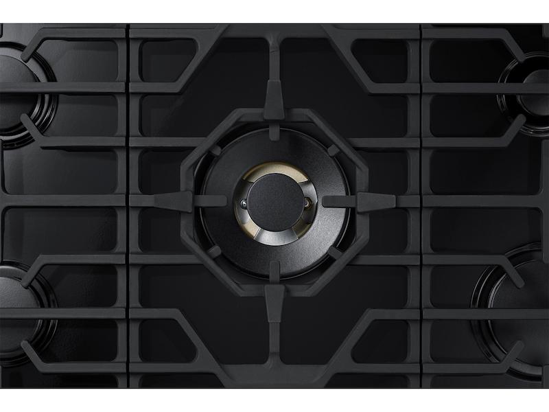 30" Smart Gas Cooktop with 22K BTU Dual Power Burner in Black Stainless Steel