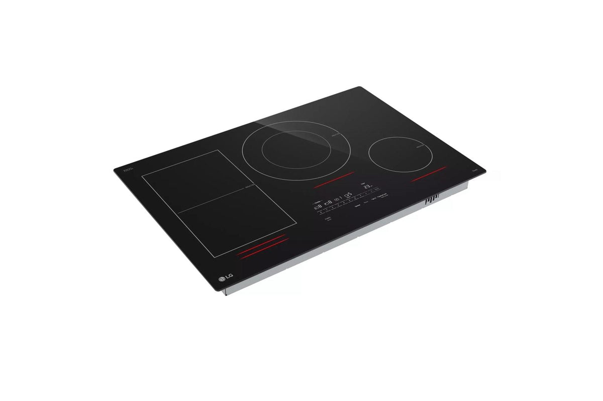 30" Induction Cooktop, 4 Elements, White Backlit, Red Bar, Bridge, ThinQ®