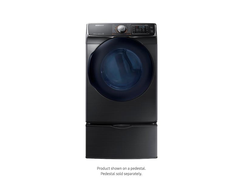 7.5 cu. ft. Smart Electric Dryer with MultiSteam™ in Black Stainless Steel