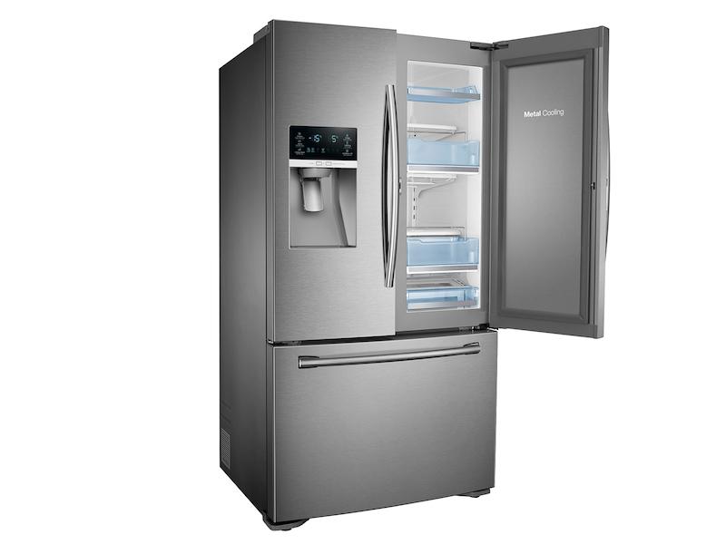 23 cu. ft. Food Showcase Counter Depth 3-Door Refrigerator in Stainless Steel