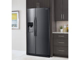 25 cu. ft. Food ShowCase Side-by-Side Refrigerator with Metal Cooling in Black Stainless Steel