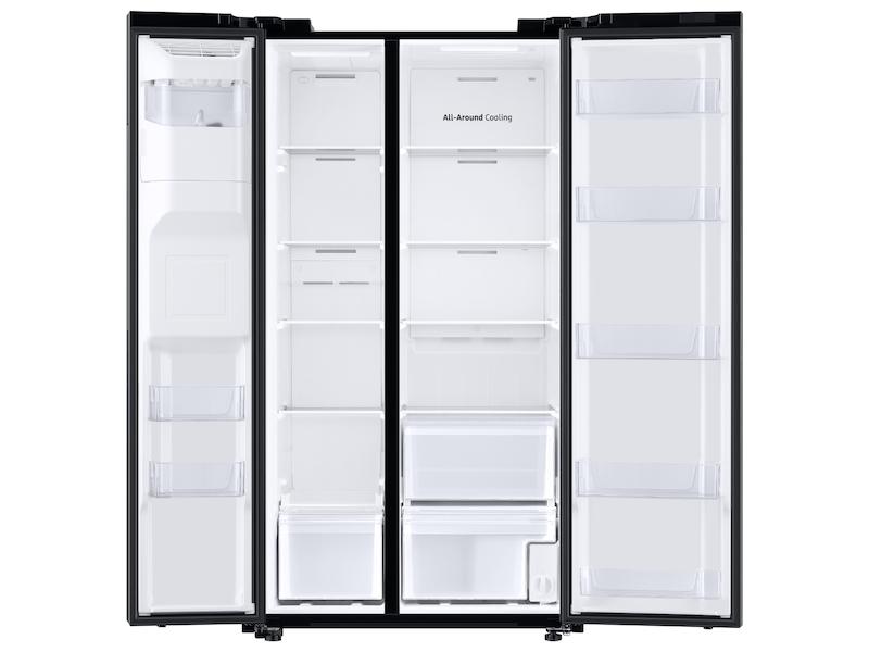 22 cu. ft. Counter Depth Side-by-Side Refrigerator in Black Stainless Steel