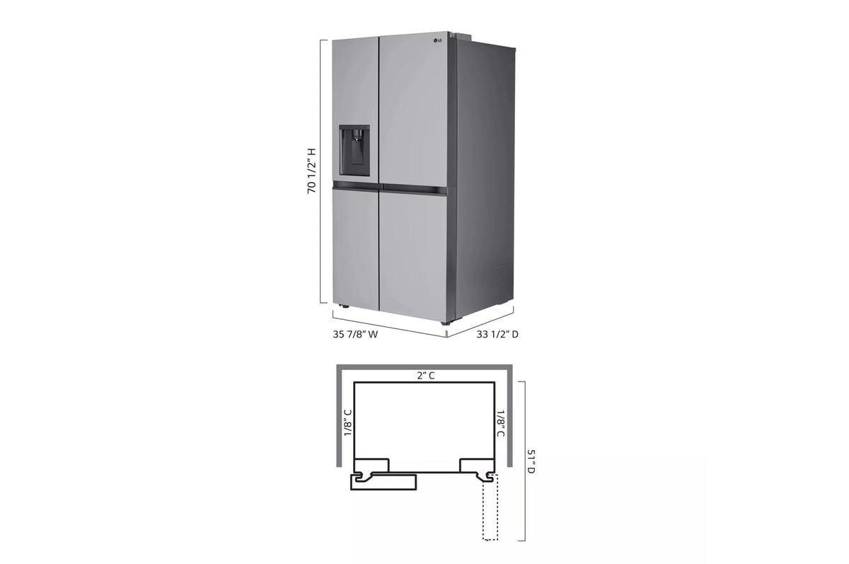 28 cu.ft. Capacity Side-by-Side Refrigerator with External Water Dispenser