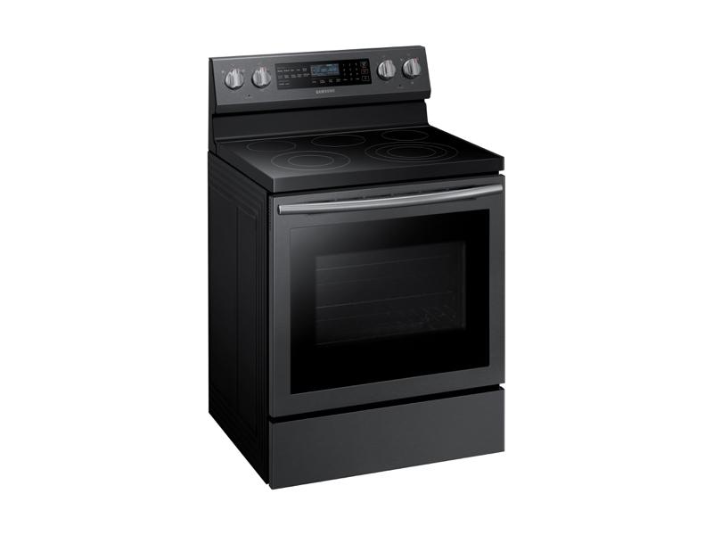 5.9 cu. ft. Freestanding Electric Range with True Convection & Steam Assist in Black Stainless Steel