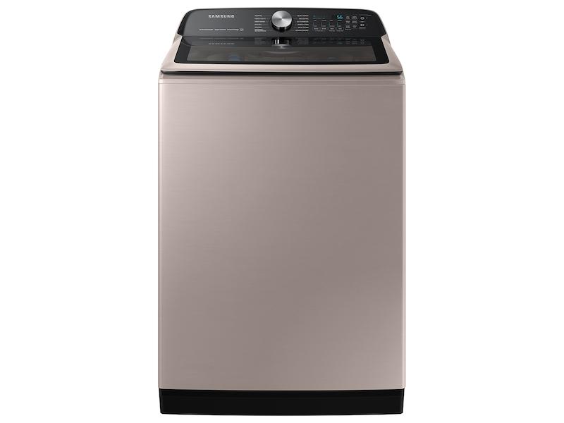 5.2 cu. ft. Large Capacity Smart Top Load Washer with Super Speed Wash in Champagne
