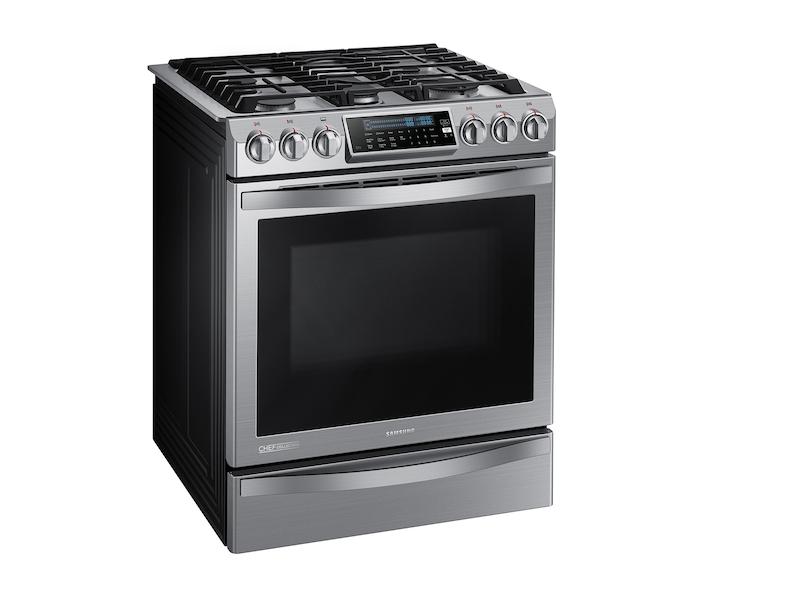 5.8 cu. ft. Chef Collection Slide-in Gas Range with True Convection in Stainless Steel