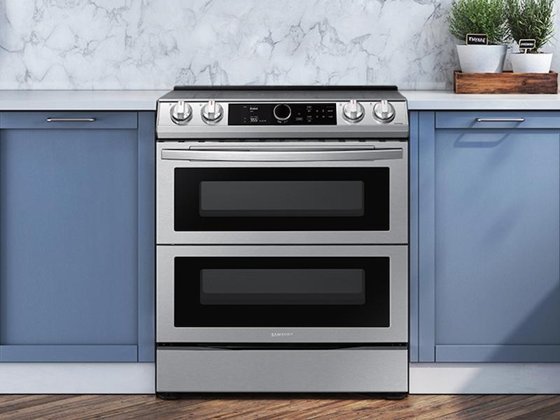 6.3 cu ft. Smart Slide-in Electric Range with Smart Dial, Air Fry, & Flex Duo™ in Stainless Steel