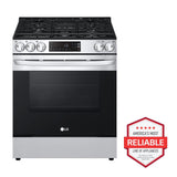 5.8 cu.ft. Gas Single OvenSlide-in Range, EasyClean® plus Self Clean, ThinQ™, Printproof™ StainlessSteel