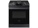 6.0 cu. ft. Smart Slide-in Gas Range with Convection in Black Stainless Steel