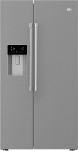36" Side by Side Stainless Steel Refrigerator with Auto Ice and Water Through the Door