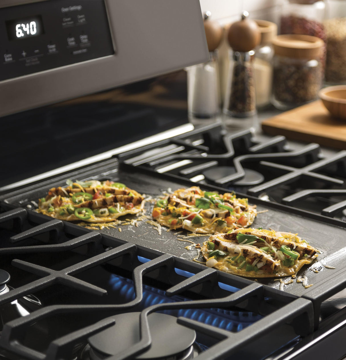 GE® 30" Free-Standing Gas Double Oven Convection Range