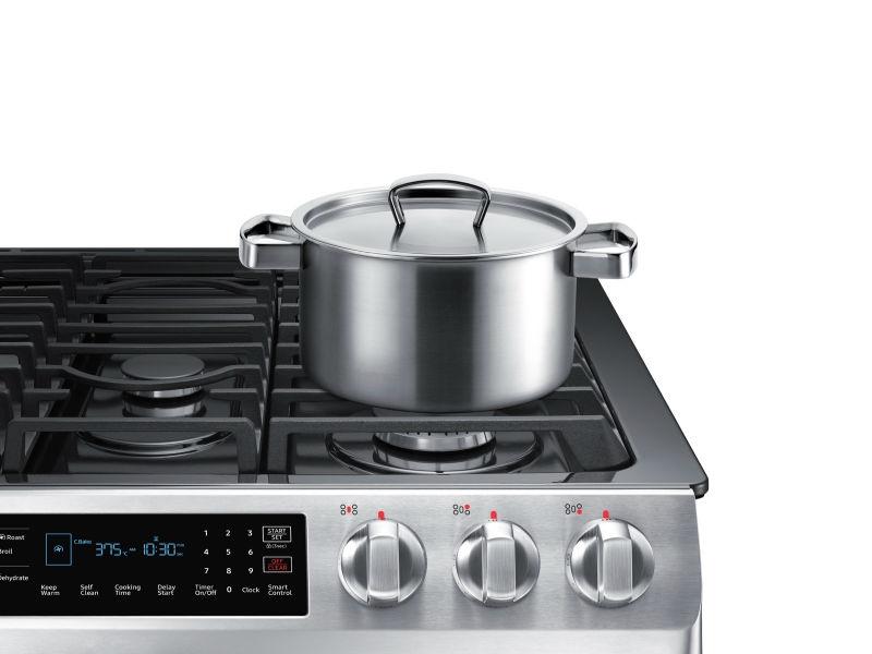 5.8 cu. ft. Slide-in Gas Range with Convection in Stainless Steel