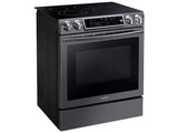 5.8 cu. ft. Slide-in Electric Range with Dual Convection in Black Stainless Steel