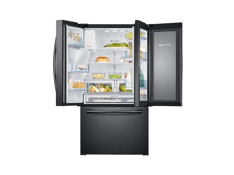 28 cu. ft. Food Showcase 3-Door French Door Refrigerator in Black Stainless Steel