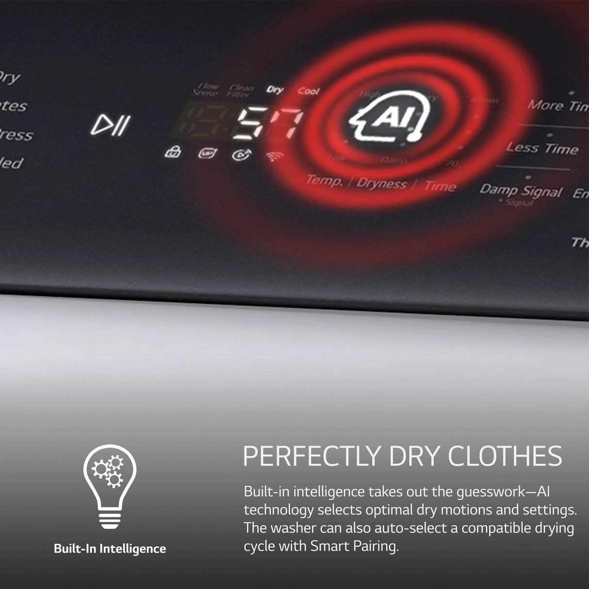 7.3 cu. ft. Ultra Large Capacity Rear Control Electric Dryer with LG EasyLoad™ Door and AI Sensing