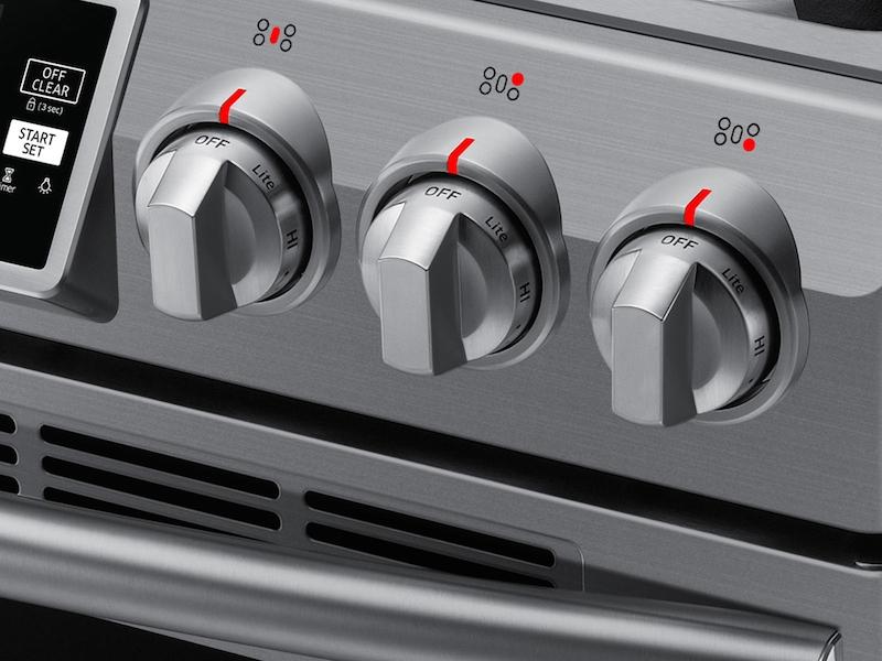 5.8 cu. ft. Slide-In Gas Range with True Convection in Stainless Steel