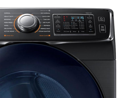 7.5 cu. ft. Smart Electric Dryer with MultiSteam™ in Black Stainless Steel