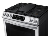 Bespoke 6.0 cu. ft. Smart Front Control Slide-In Gas Range with Air Fry & Wi-Fi in White Glass
