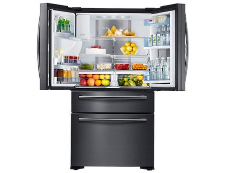 22 cu. ft. Food Showcase Counter Depth 4-Door French Door Refrigerator in Black Stainless Steel