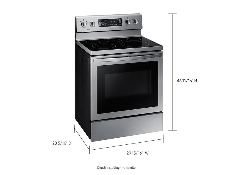 5.9 cu. ft. Freestanding Electric Range with Air Fry and Convection in Stainless Steel
