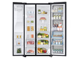 22 cu. ft. Food Showcase Counter Depth Side-by-Side Refrigerator with Metal Cooling in Black Stainless Steel