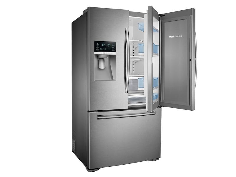 23 cu. ft. Food Showcase Counter Depth 3-Door Refrigerator in Stainless Steel