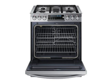 5.8 cu. ft. Slide-In Gas Range with True Convection in Stainless Steel